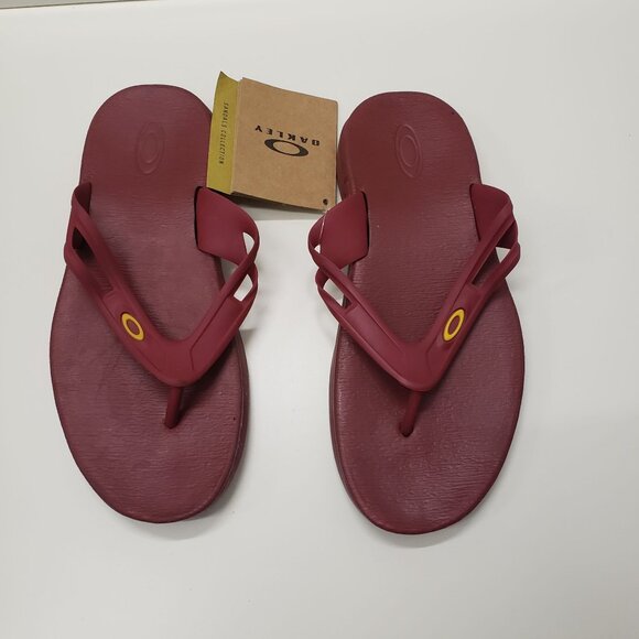 NWT OAKLEY ELLIPSE FLIP SANDAL COLOR SUNDRIED TOMATO MENS‎ SIZE US 7 - Picture 3 of 6